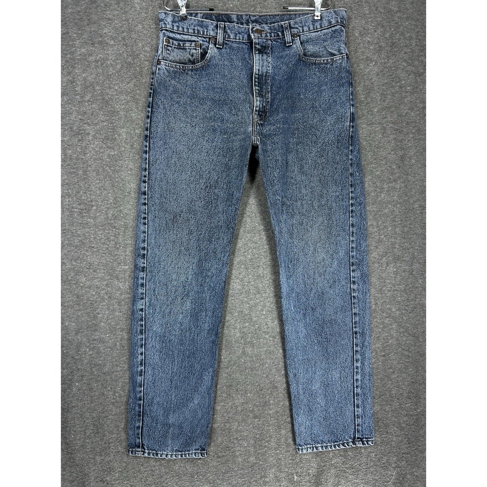 Vintage Levis 505 Jeans Mens 36x32 (fits 34x30) Dark Stone Wash Made In USA 90s